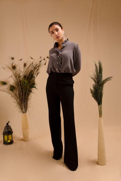 Deri Biyeli Pantolon